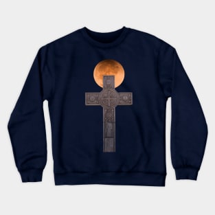 Benedictine Cross in Night Sky Crewneck Sweatshirt